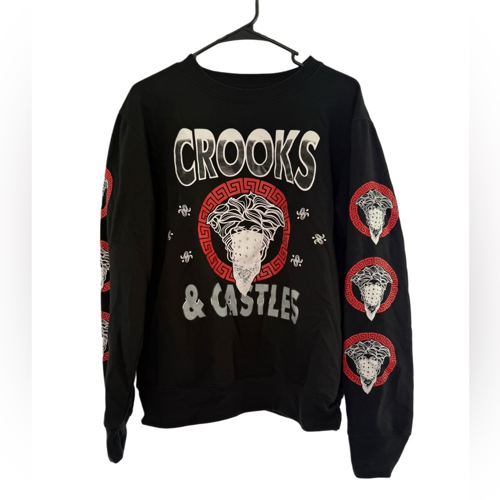 Crooks & Castles Unisex Medusa Graphic Crewneck Sweater